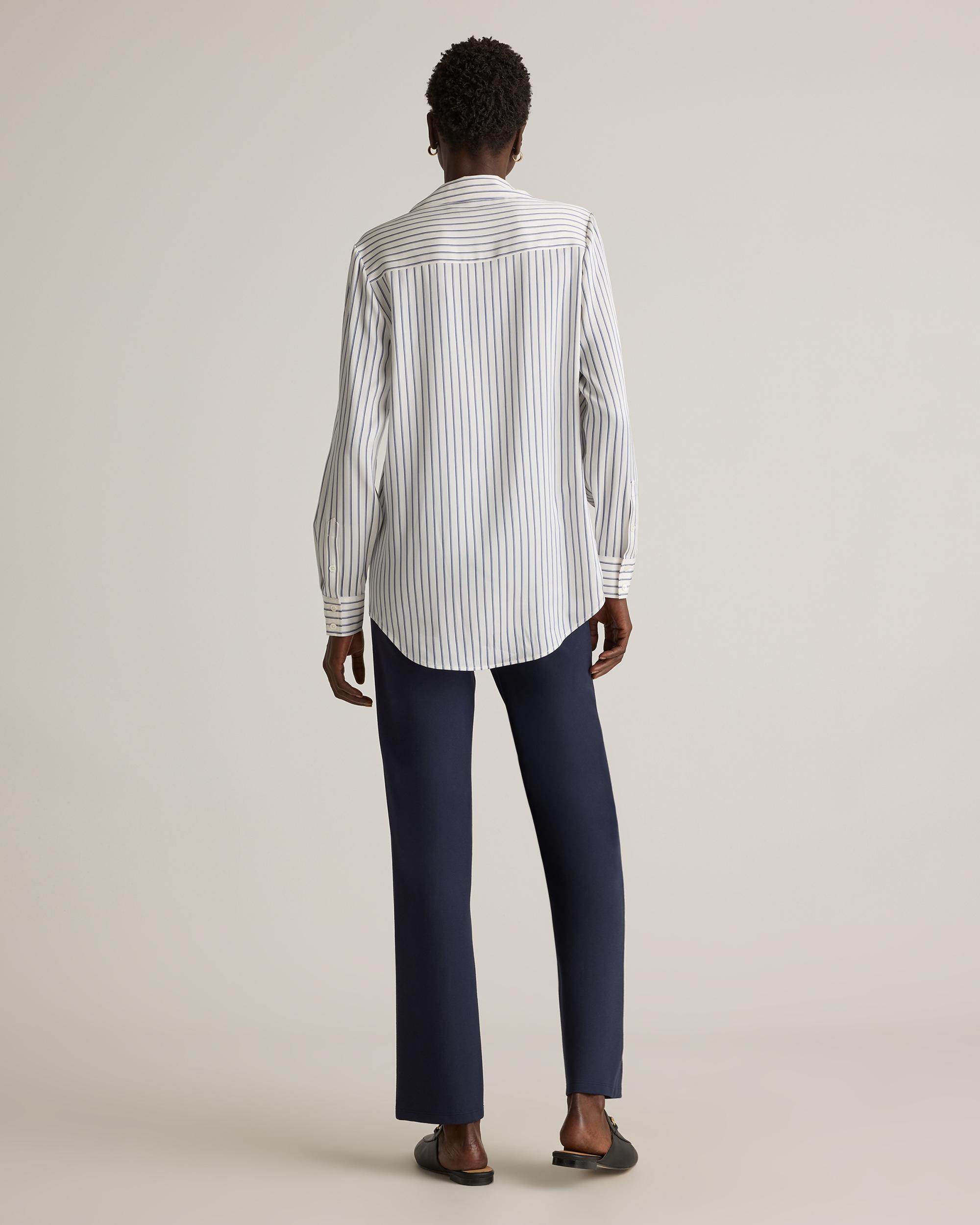 Quince | Women's Washable Stretch Silk Notch Collar Blouse Product Image