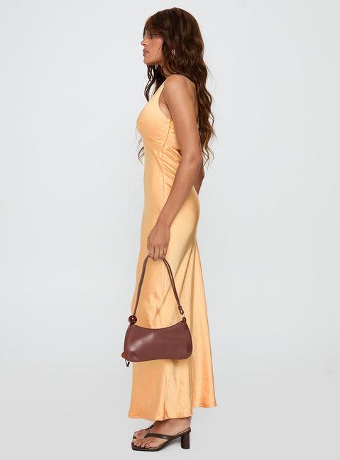 Good For You Halter Maxi Dress Orange Product Image