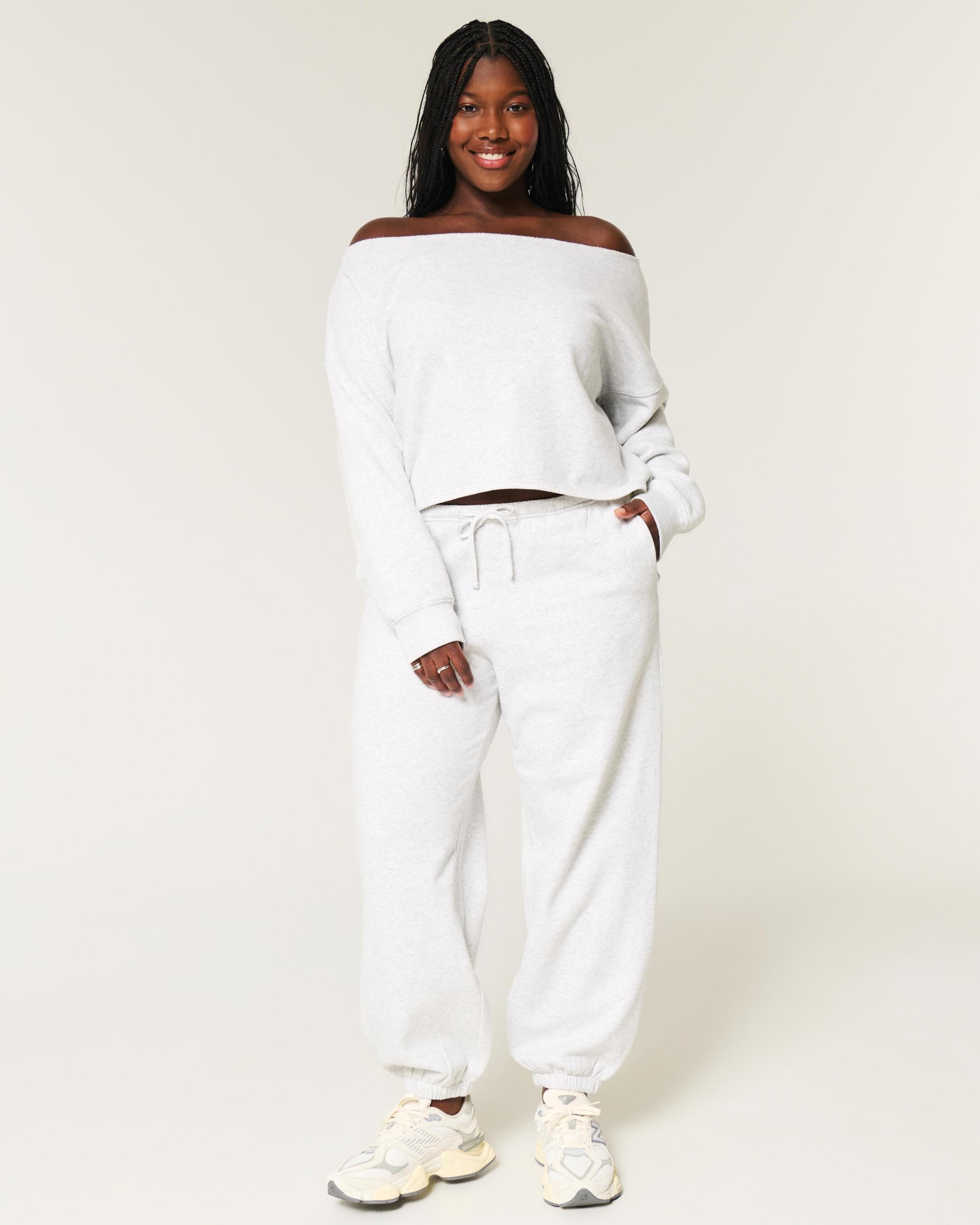 Easy Double Off-the-Shoulder Sweatshirt Product Image