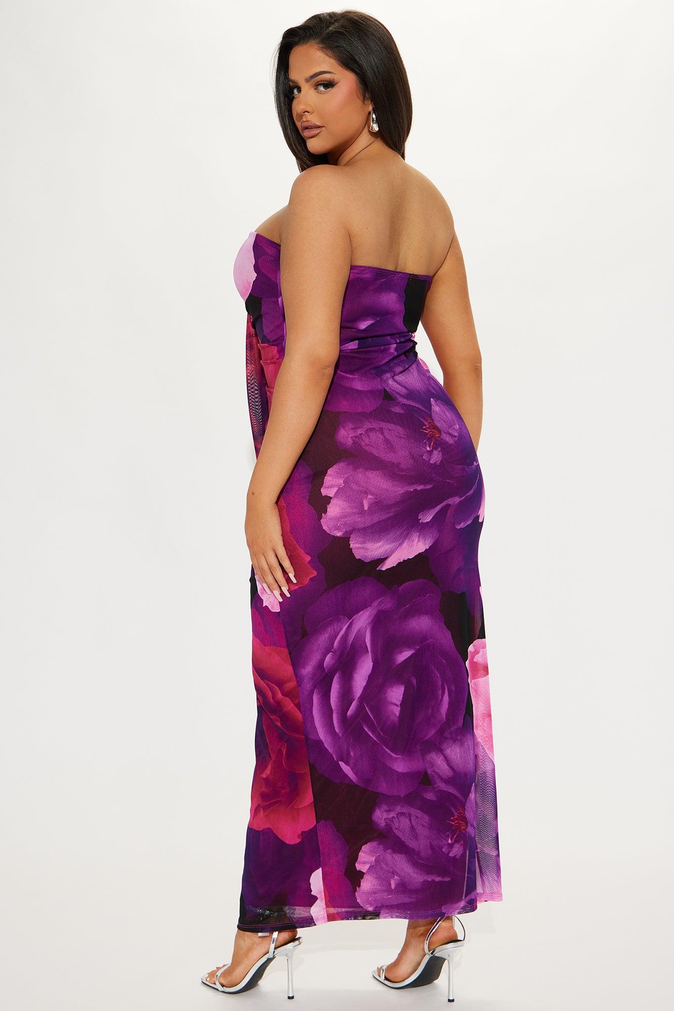 Kat Mesh Maxi Dress - Pink/combo Product Image