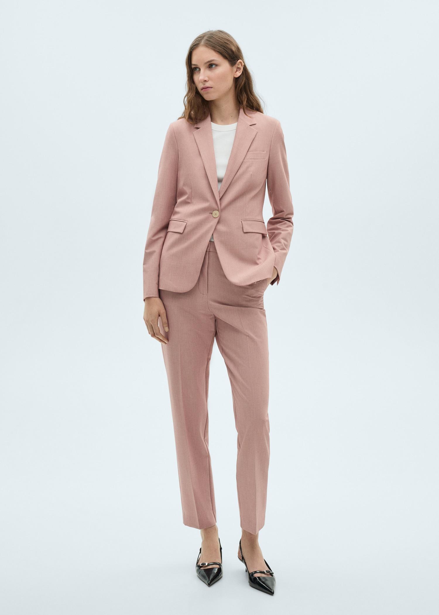 Fitted suit jacket - Women | MANGO USA Product Image