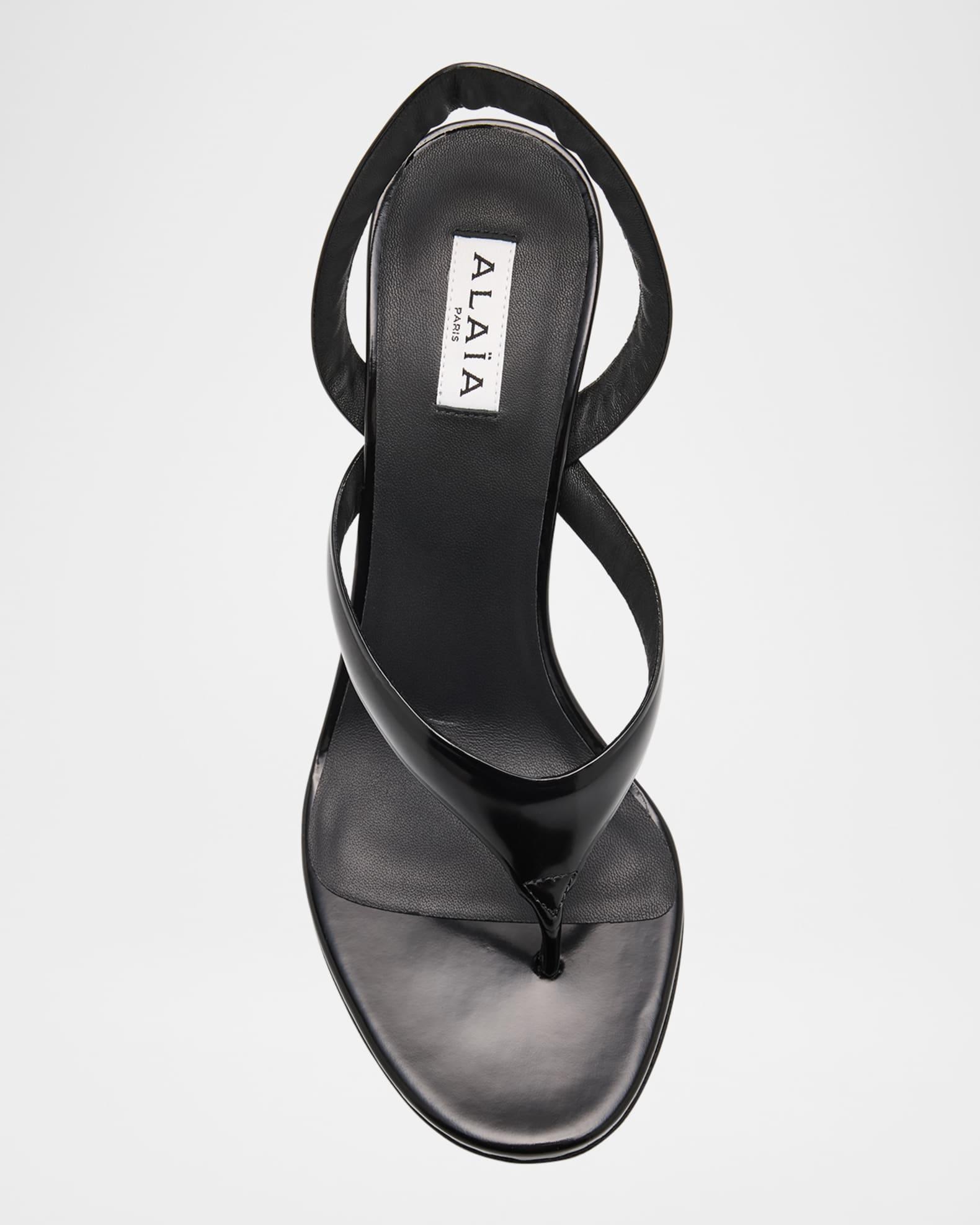 Leather Thong Slingback Sandals Product Image