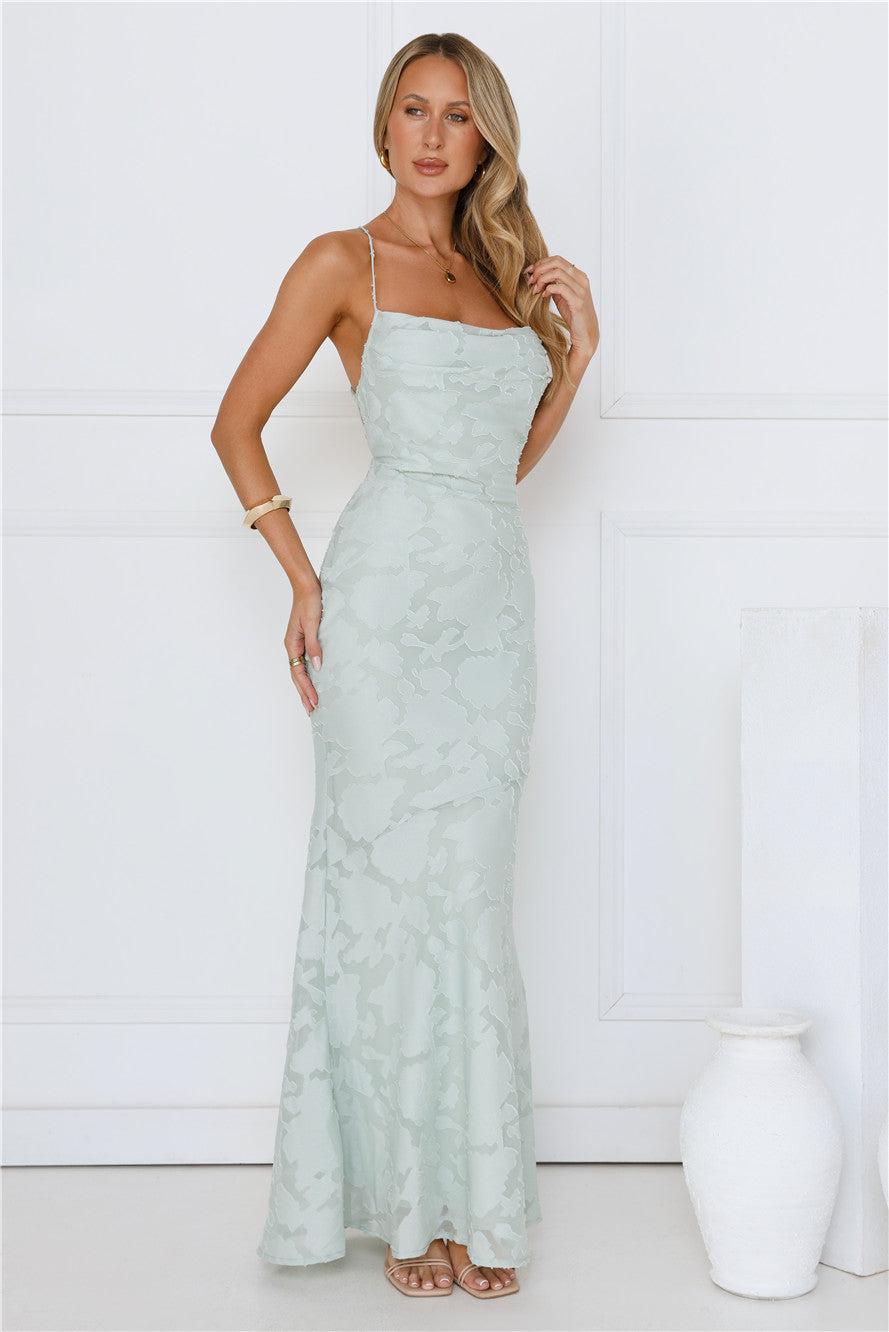Bridge To Wonderland Maxi Dress Sage Product Image