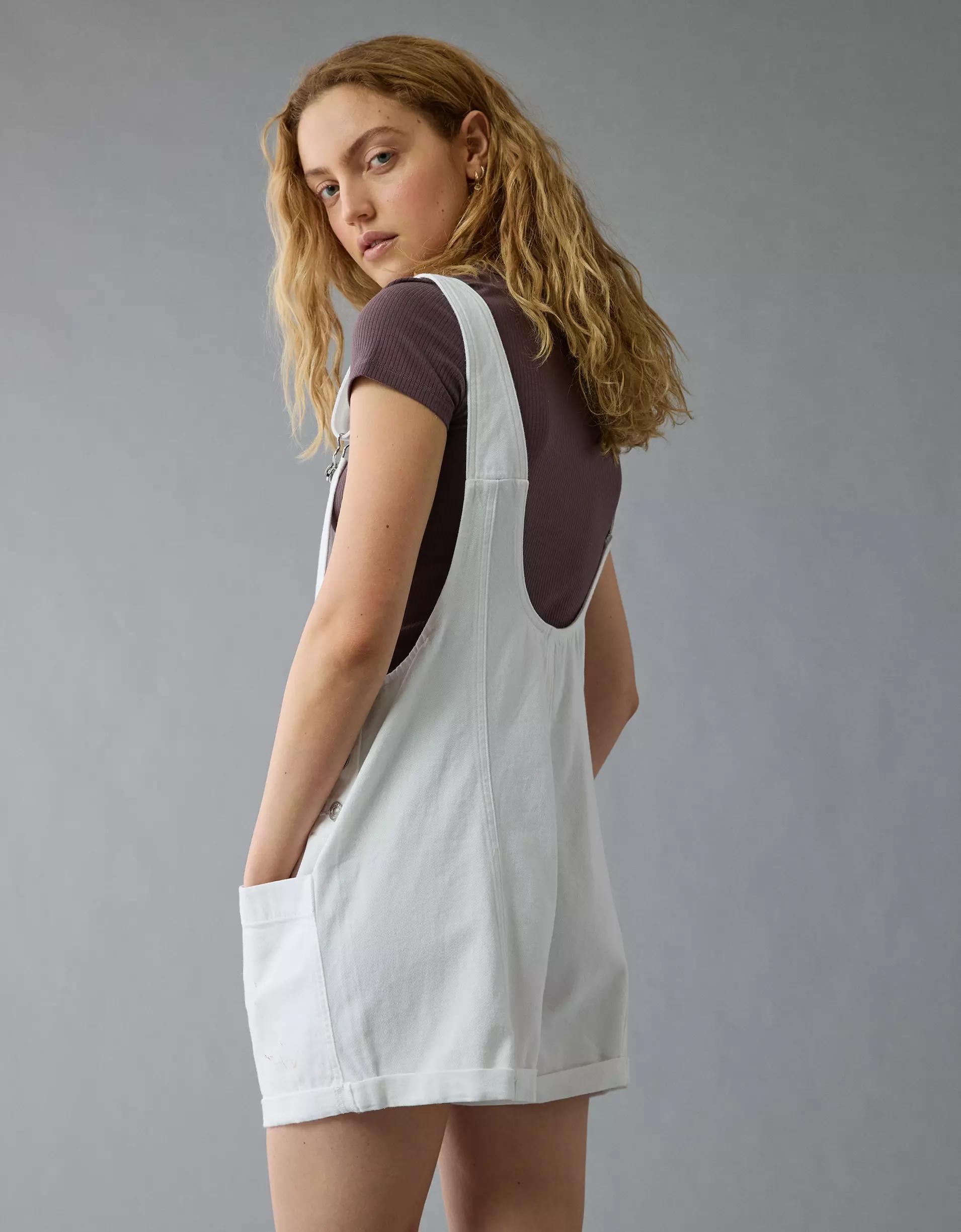 AE Easy Baggy Denim Short Overall Product Image