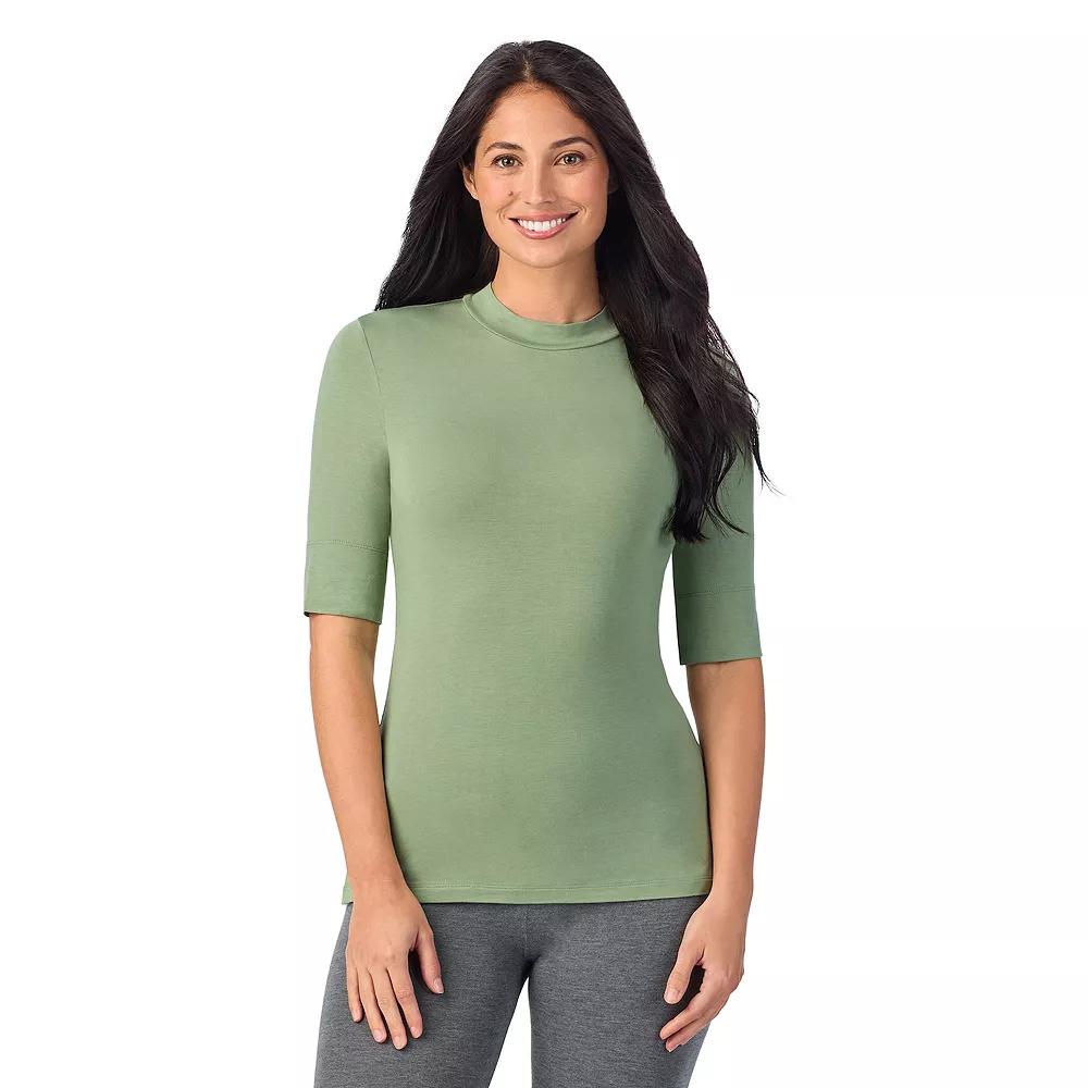 Women's Cuddl Duds® Softwear with Stretch Elbow Sleeve Mockneck Top,  Product Image