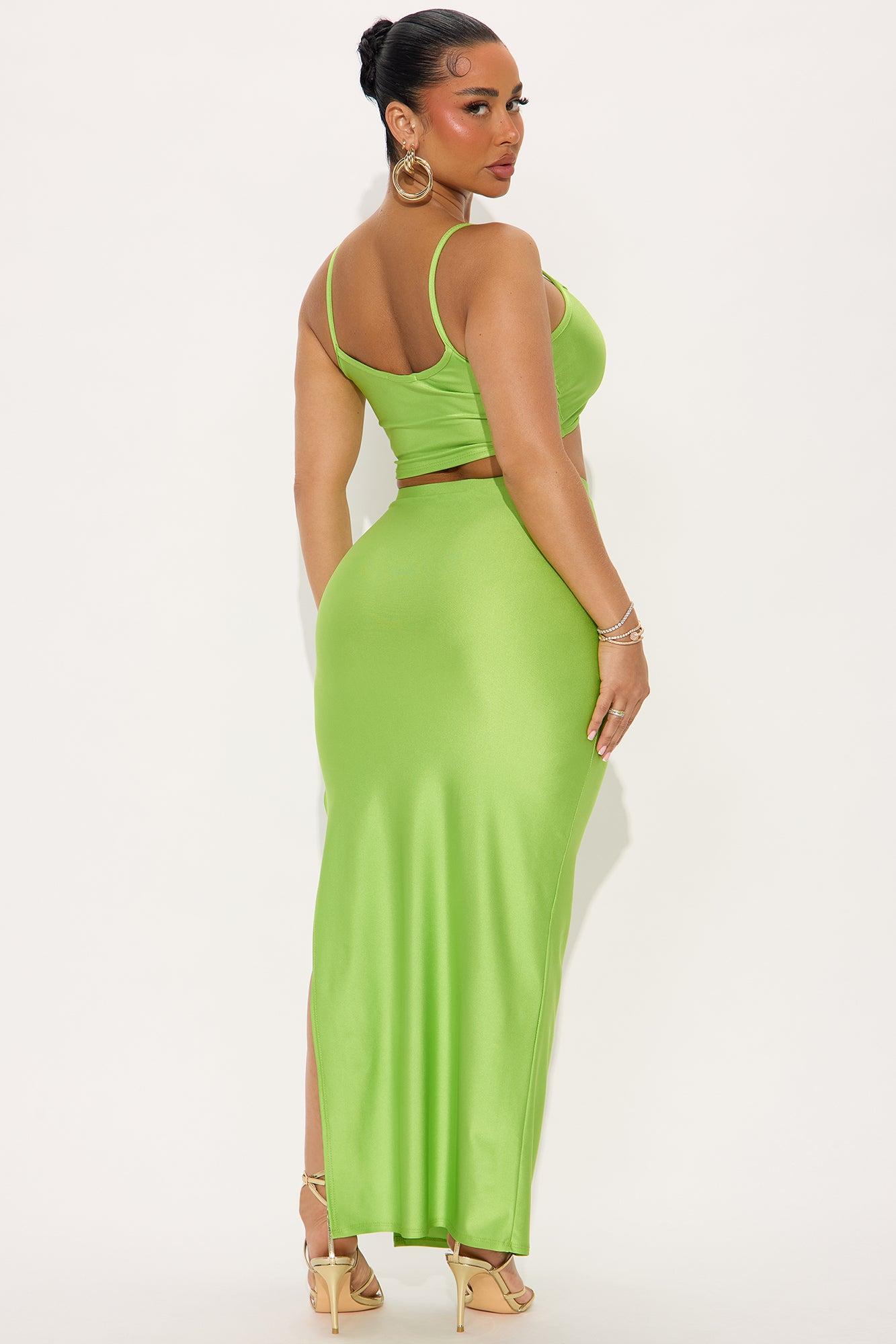 India Maxi Skirt Set - Green Female Product Image