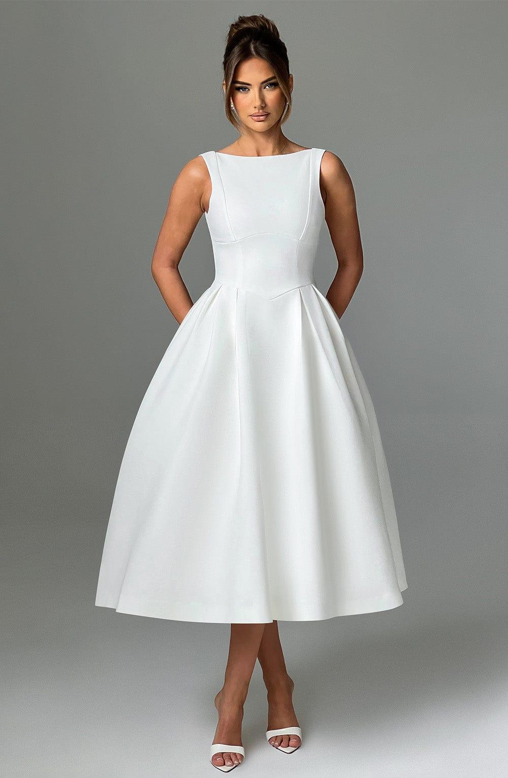 Clarabella Midi Dress - Ivory Product Image