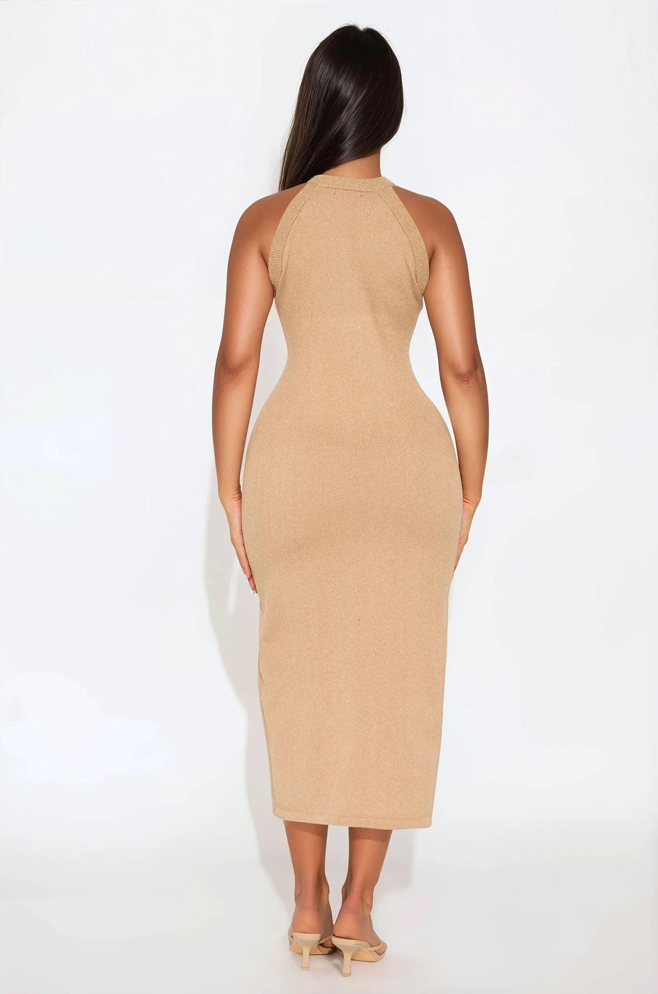 Lexa Crochet Midi Dress - Mocha Product Image