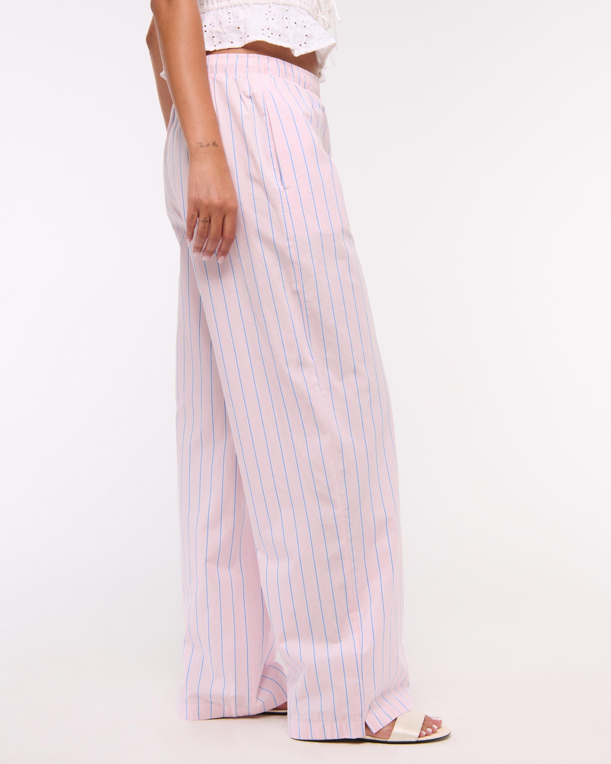 Poplin Wide Leg Pull-On Pant Product Image