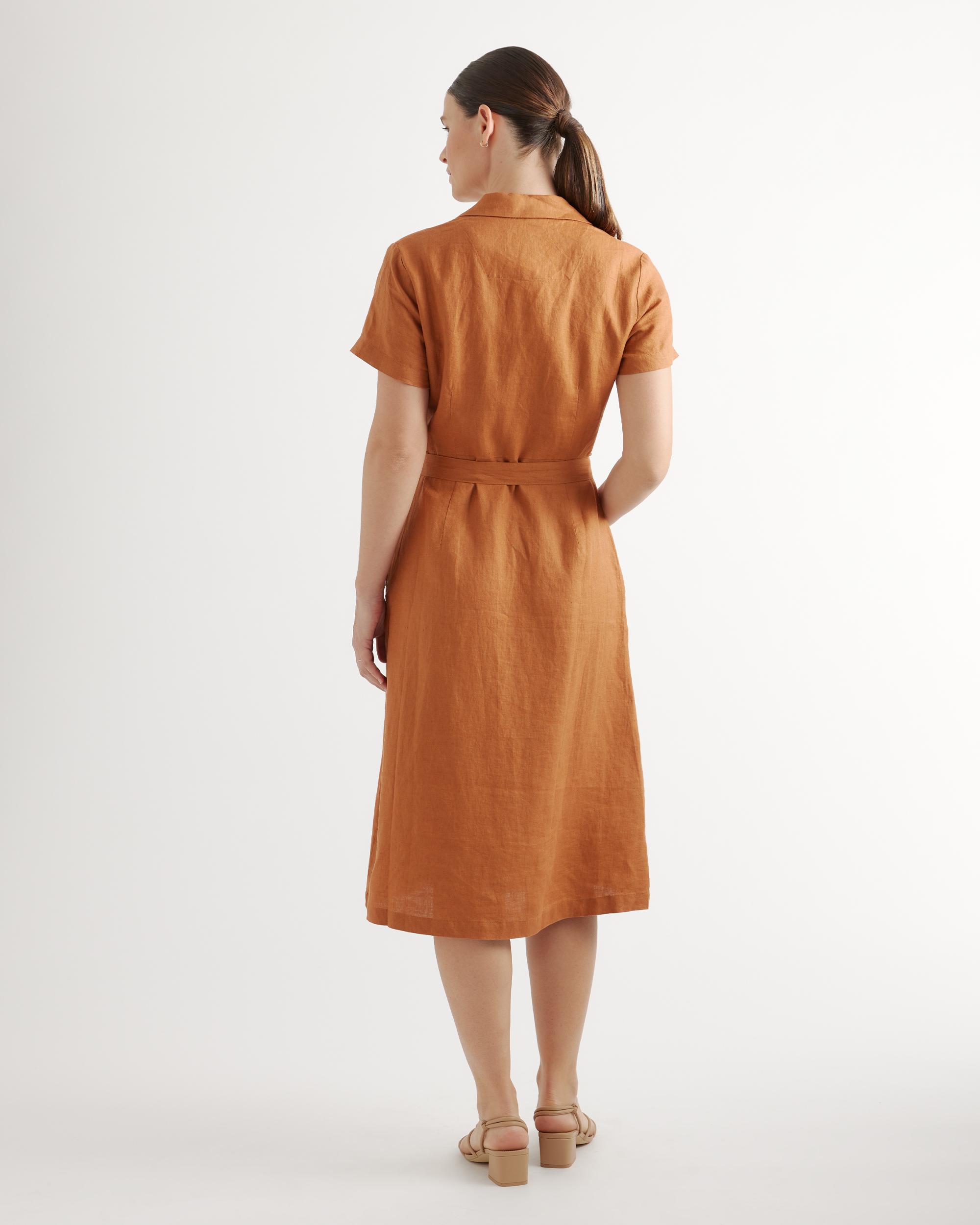 Quince | Women's Short Sleeve Dress Linen Product Image