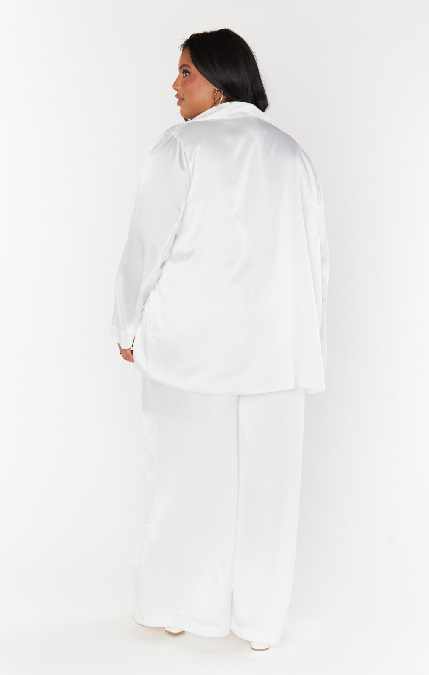 Irwin Pants ~ Ivory Luxe Satin Product Image