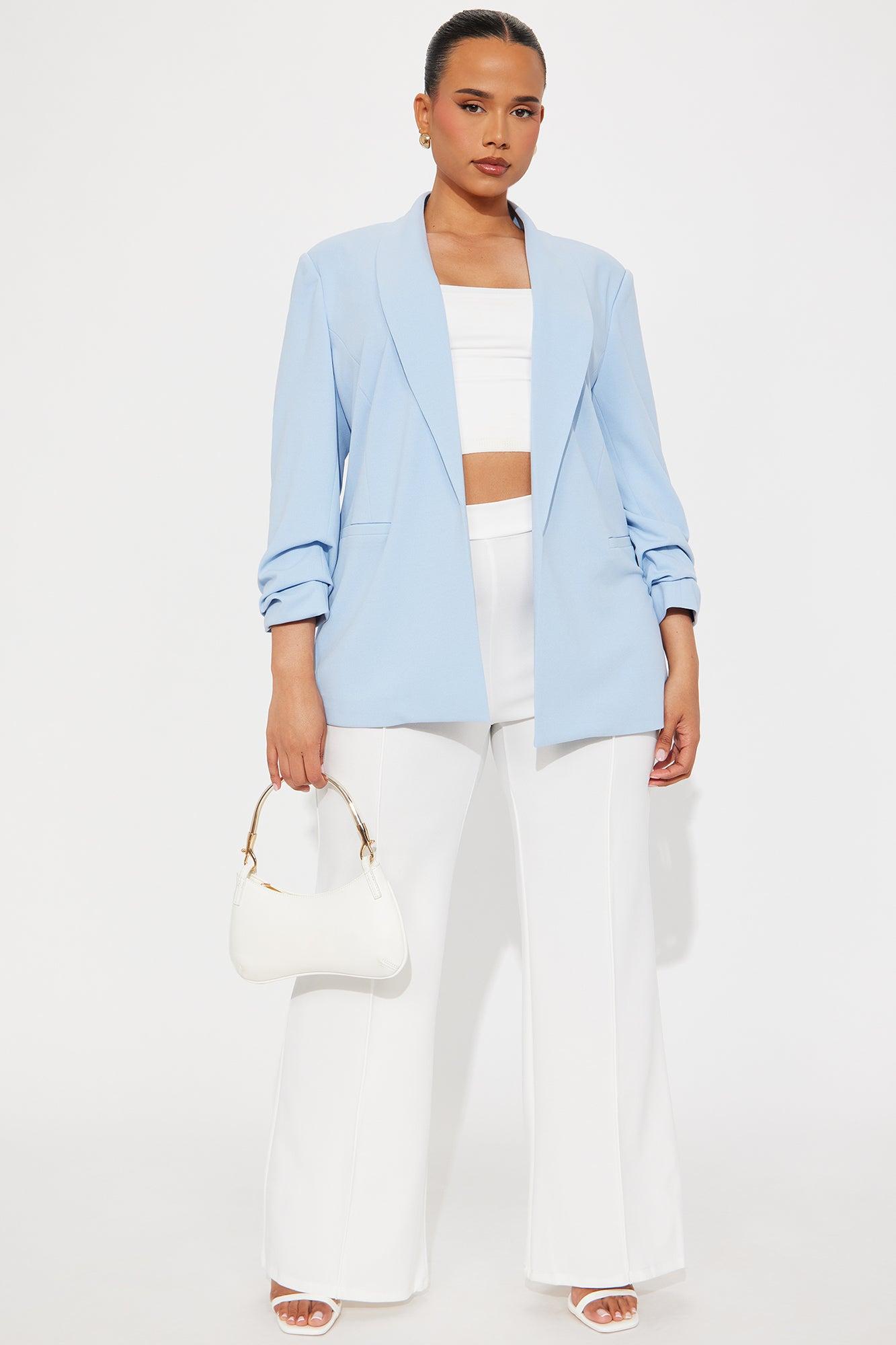 The Celine Blazer - Light Blue Product Image