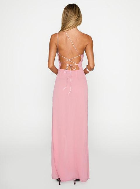 Kiss Of Life Chiffon Maxi Dress Pink Product Image