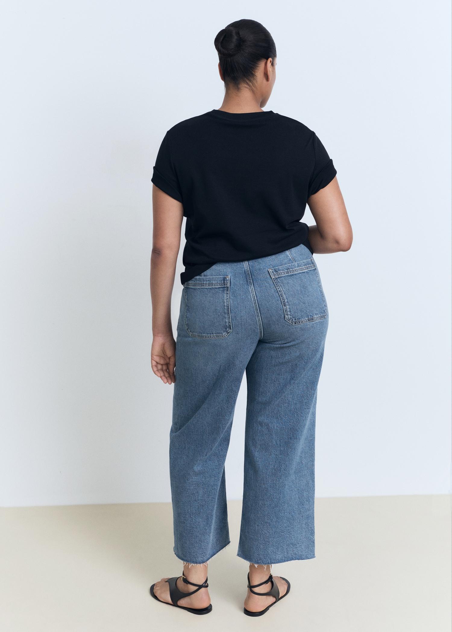 Catherin culotte high-rise jeans - Women | MANGO USA Product Image
