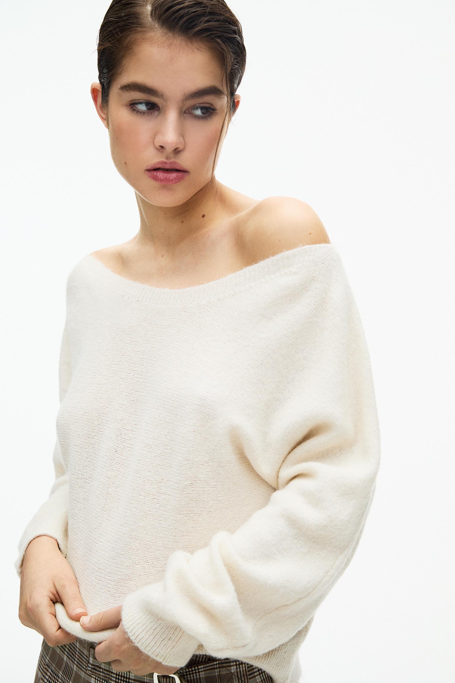 Asymmetric soft knit sweater Product Image