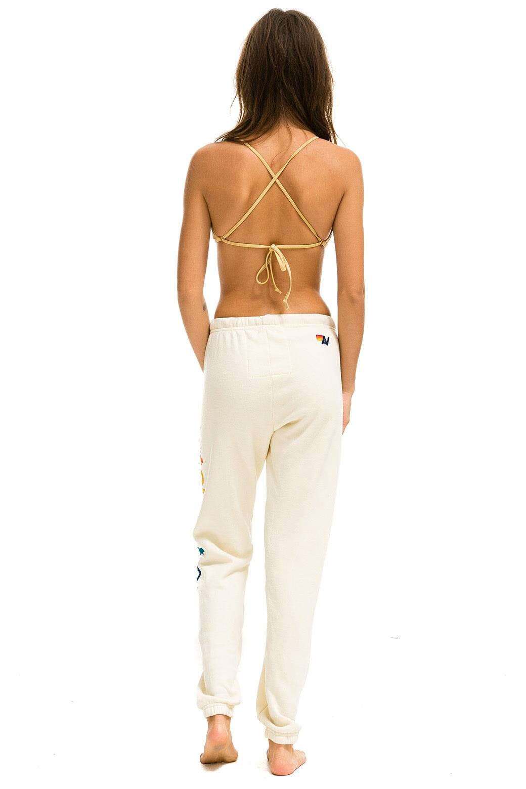 AVIATOR NATION MALIBU SWEATPANTS - VINTAGE WHITE Female Product Image