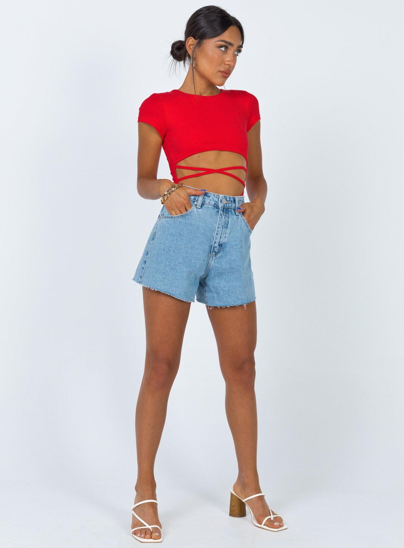 Nicola Bodysuit Red Product Image