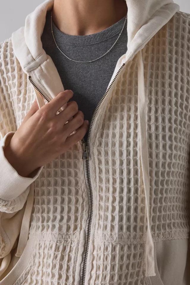 BDG Field Day Waffle Knit Zip-Up Hoodie Sweatshirt Product Image