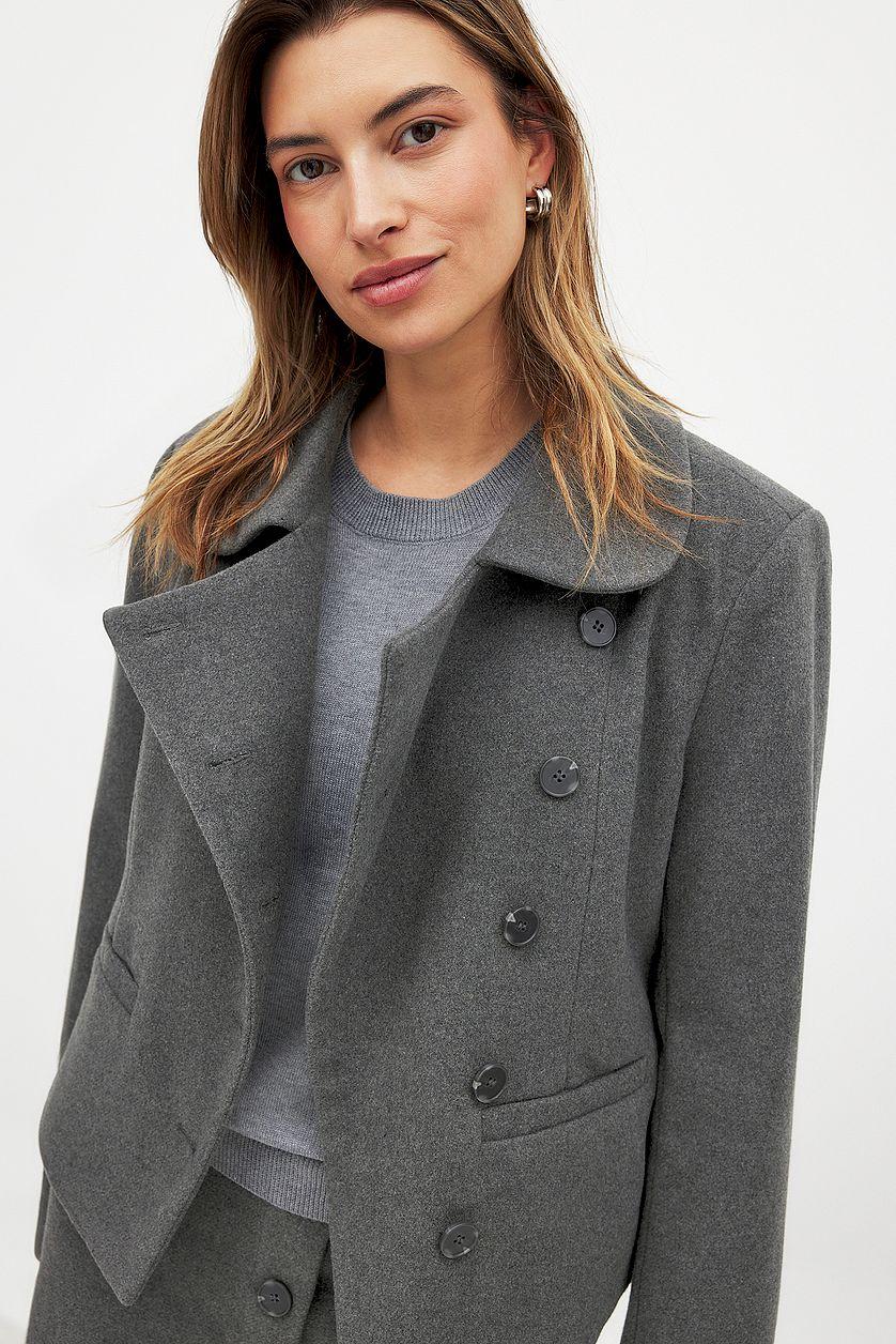 Asymmetric Buttoned Short Jacket Product Image