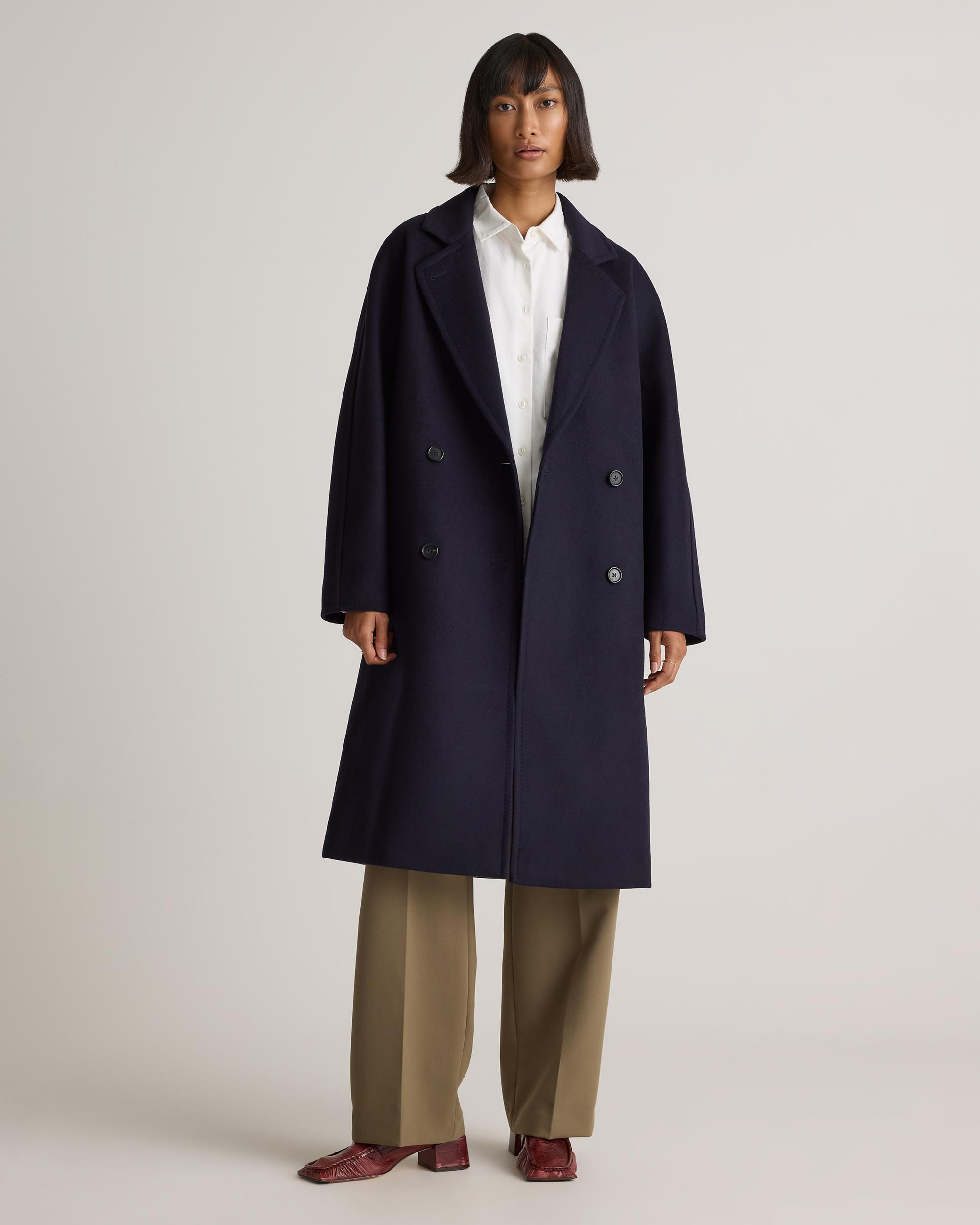 Quince | Women's Italian Wool Double-Breasted Slouch Coat Size XS Product Image