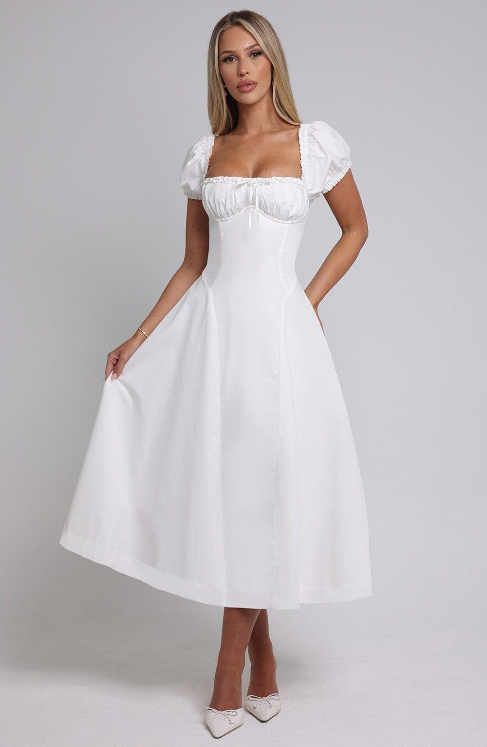 Elora Midi Dress - Ivory Product Image