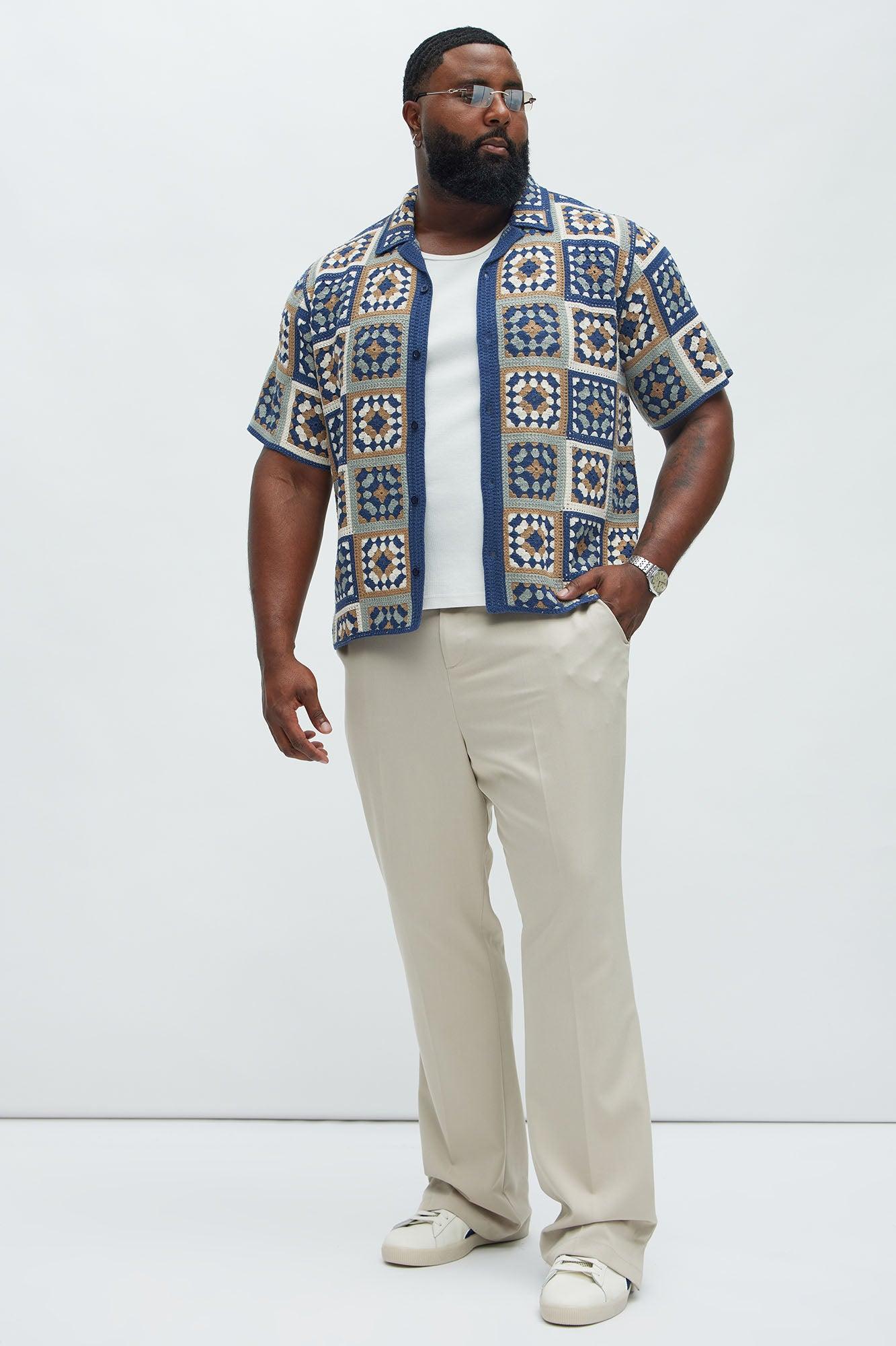 Nolan Textured Shirt - Tan/Multi Product Image