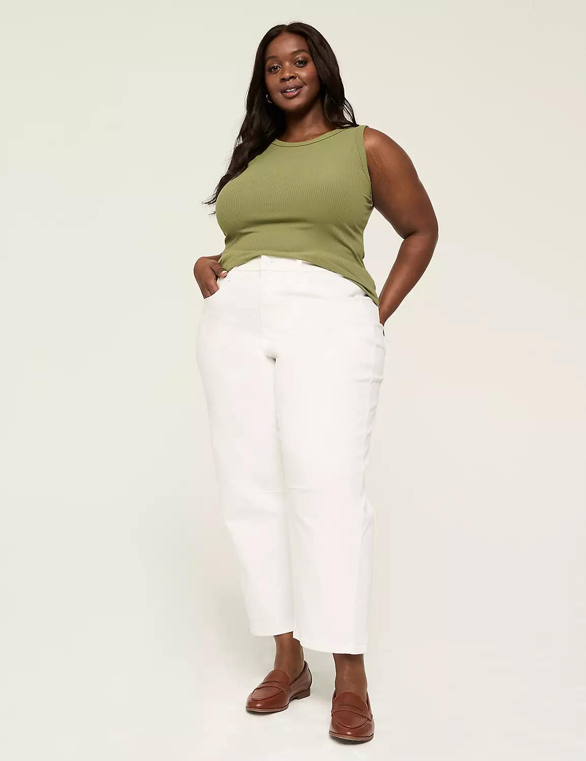 High-Neck Rib Tank Product Image