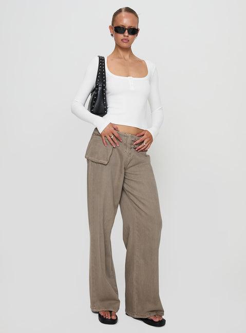 Daphine Long Sleeve Top White Product Image