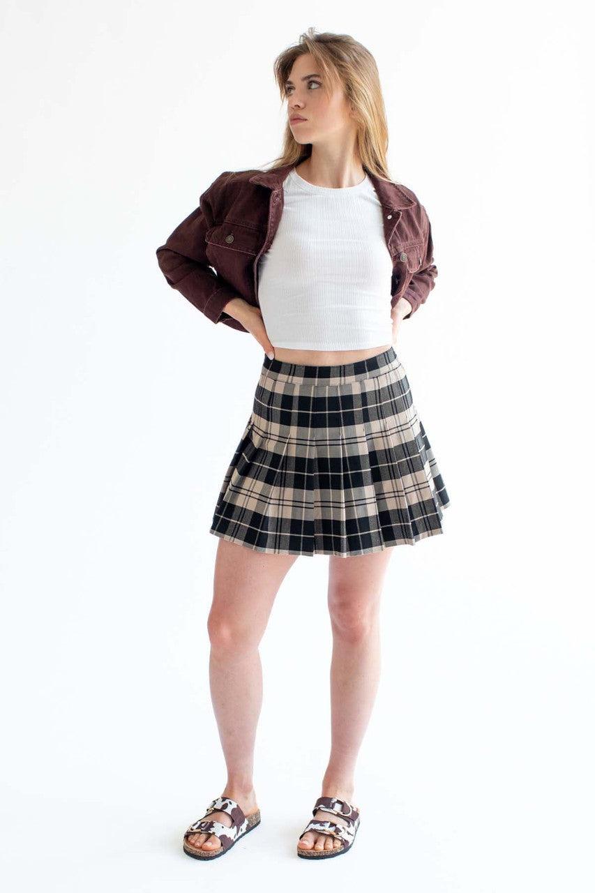 White Double Ribbed Crop Tee Product Image