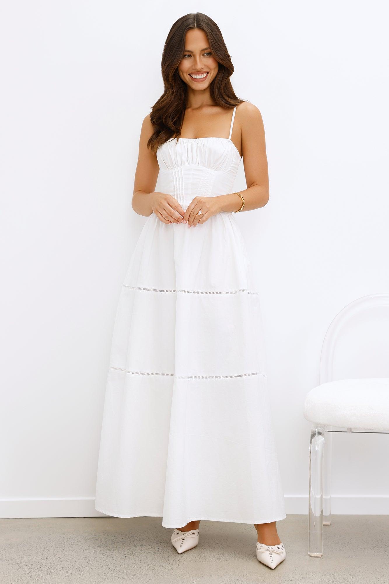 Chic At Sunset Maxi Dress White Product Image