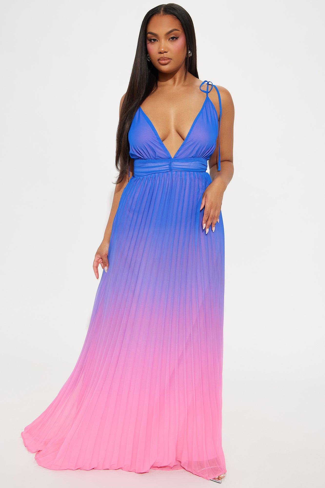 Caribbean Sunset Ombre Maxi Dress - Blue/combo Product Image
