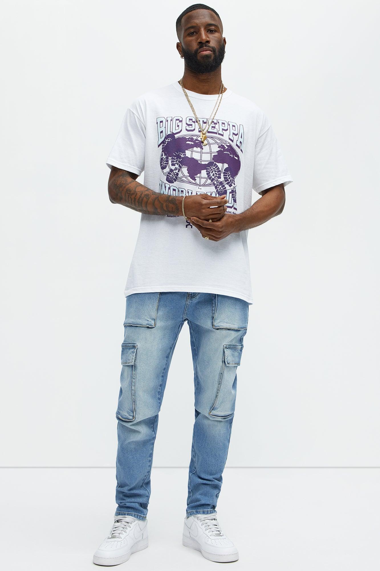 For The Streets Cargo Skinny Jeans - Light Wash Product Image