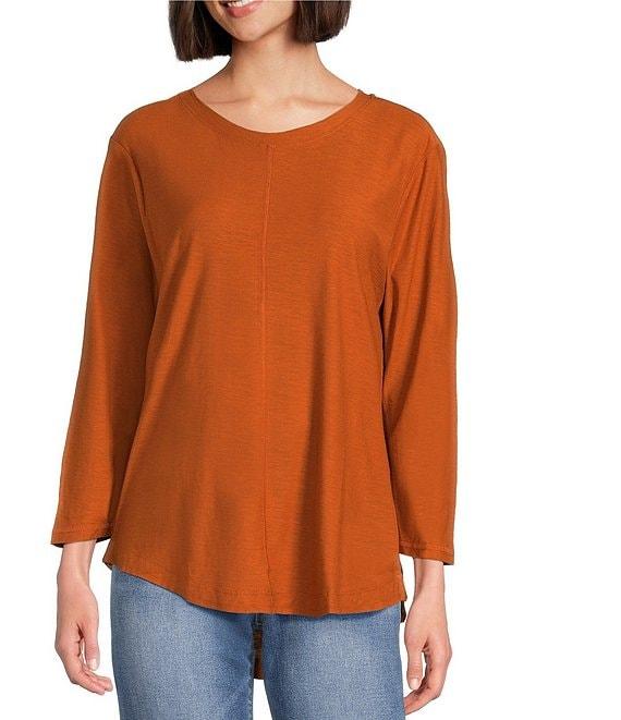 Westbound 3/4 Sleeve Crew Neck Top Product Image