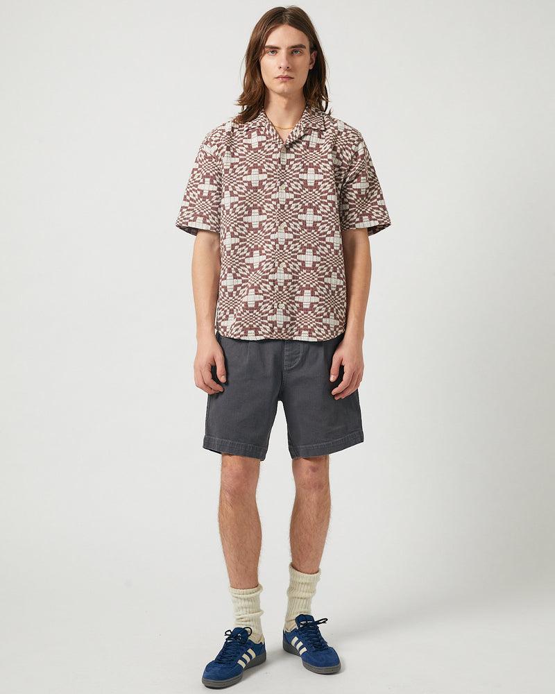 Wavy Optic Jacquard SS Camp Product Image