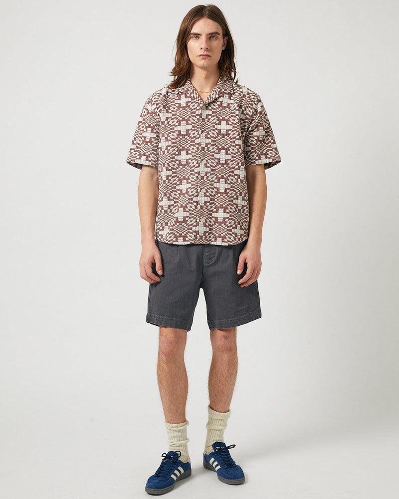 Wavy Optic Jacquard SS Camp Product Image