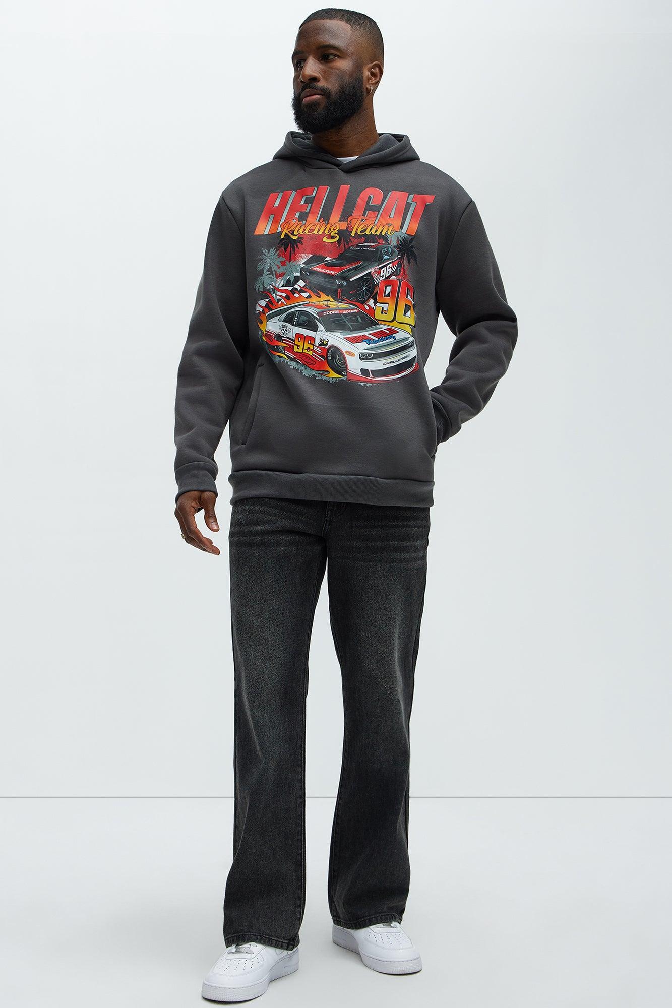 Dodge Hellcat Racing Hoodie - Grey Product Image