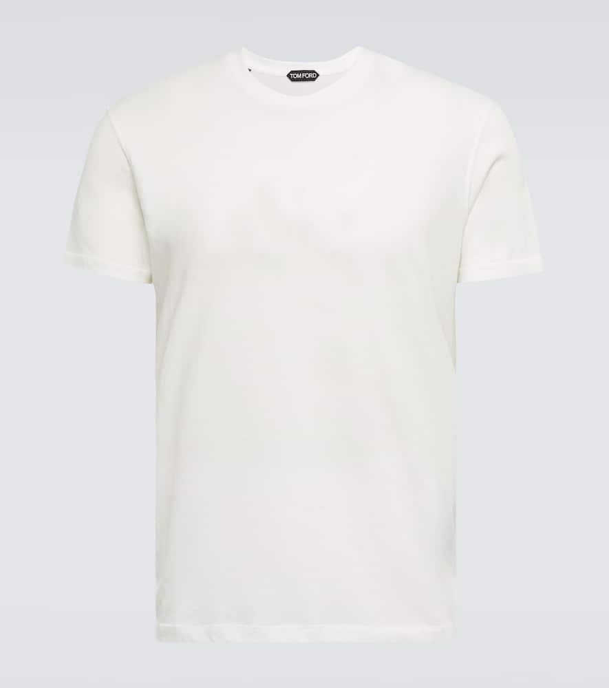 TOM FORD Stretch Cotton & Modal Jersey T-shirt In White Product Image
