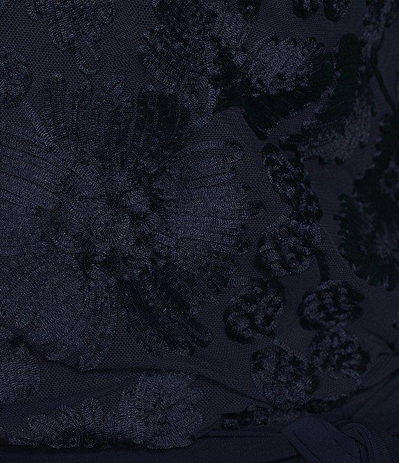 Marina Plus Size Short Sleeve Crew Neck Tie Waist Jumpsuit Product Image