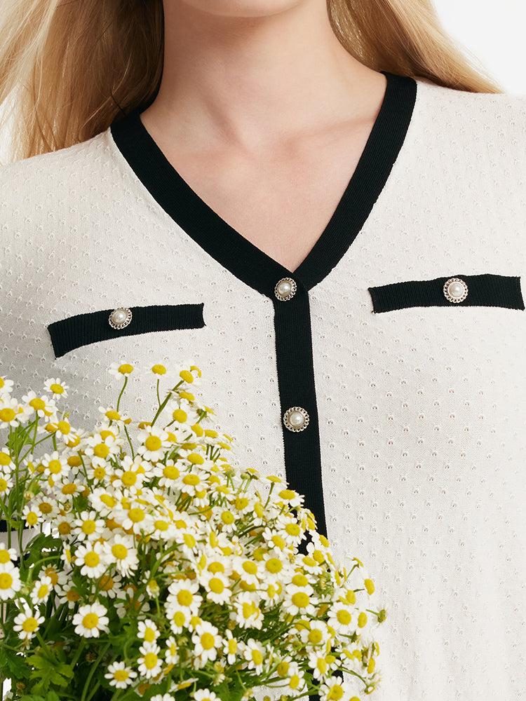 Classic Jacquard Knit Top And Half Women Skirt Two-Piece Set Product Image