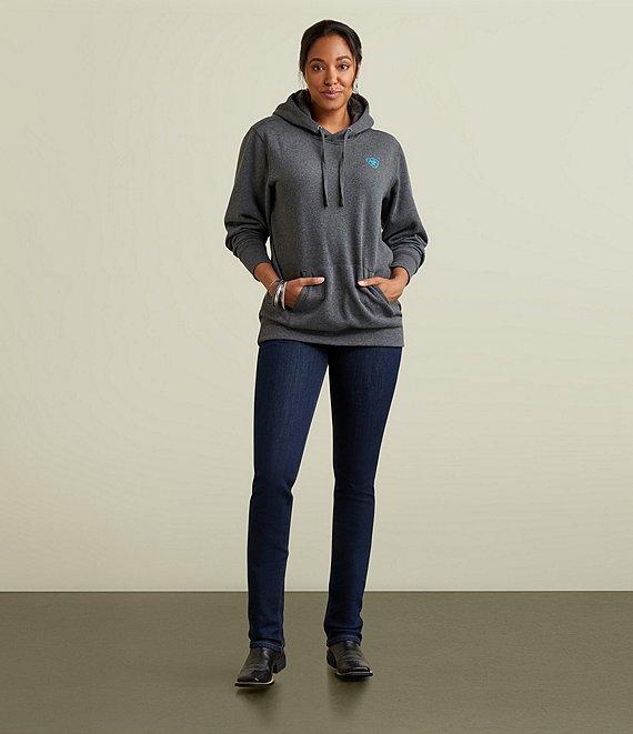 Ariat Logo Long Sleeve Kangaroo Pocket Hoodie Product Image