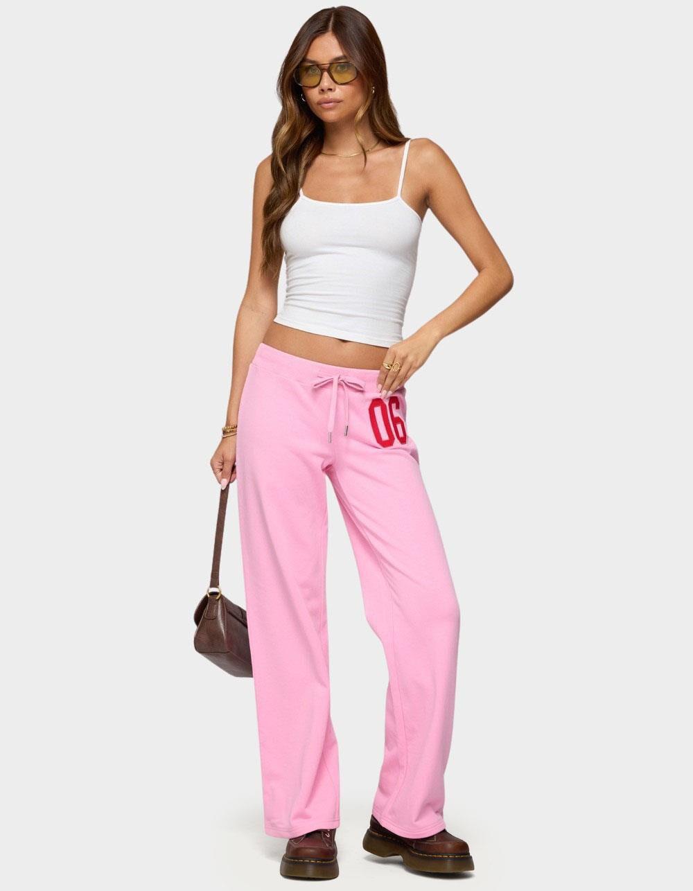 EDIKTED 06 Sweatpants - PINK Product Image