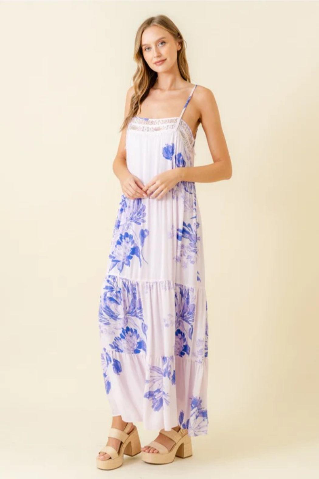 PINK/PURPLE MAXI DRESS Product Image