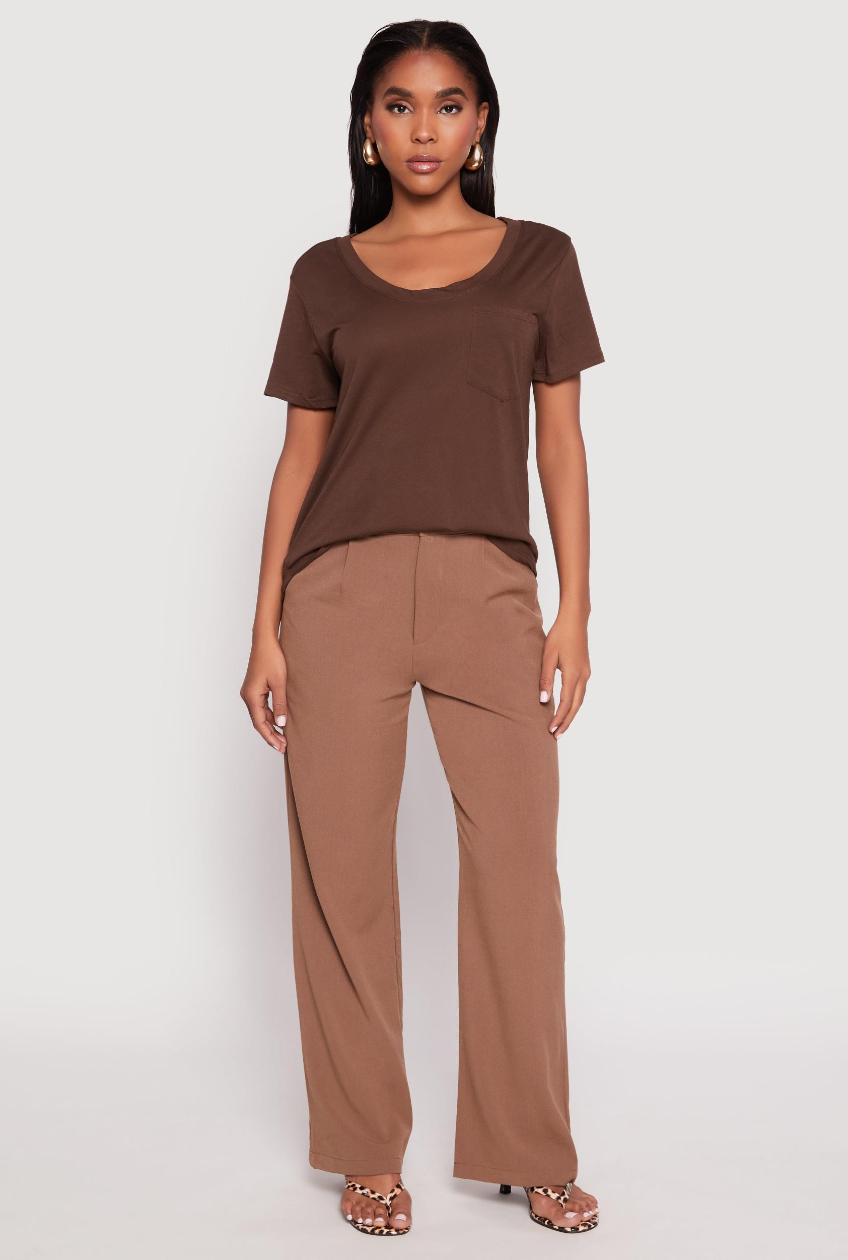 Womens Scoop Neck Pocket T Shirt Product Image