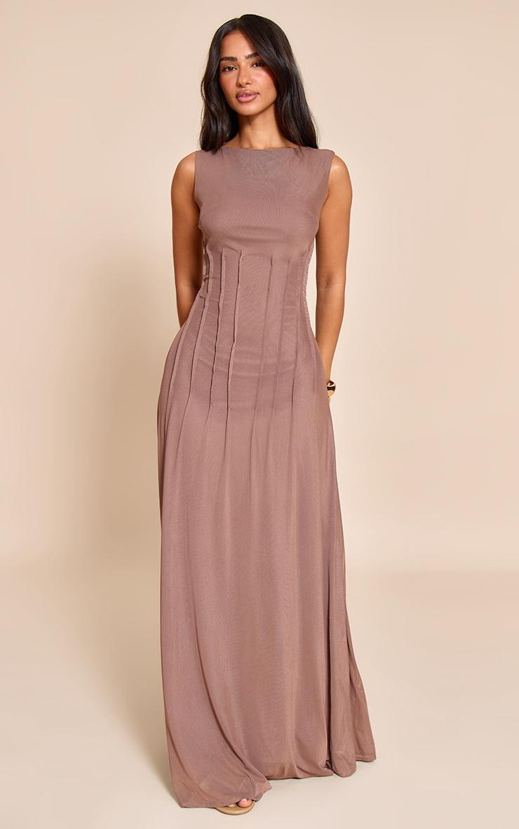 Petite Mauve Front Seam Detail Maxi Dress Product Image