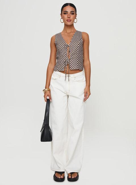 Lishar Top Brown Stripe Product Image