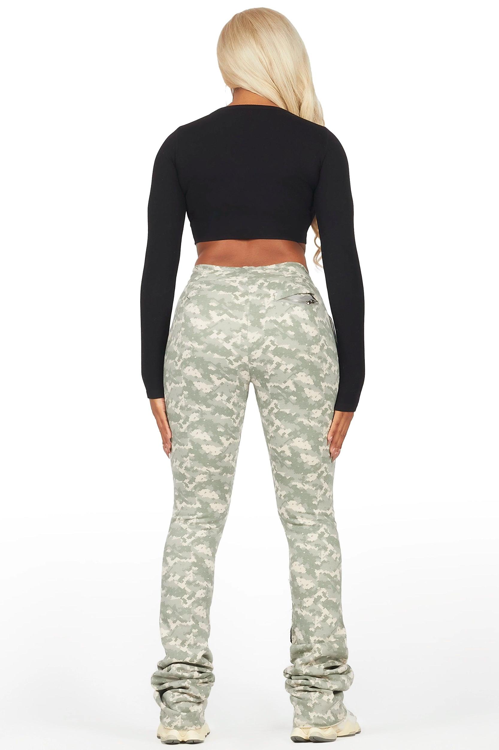 Tatiana Digital Camo Super Stacked Track Pant Female Product Image