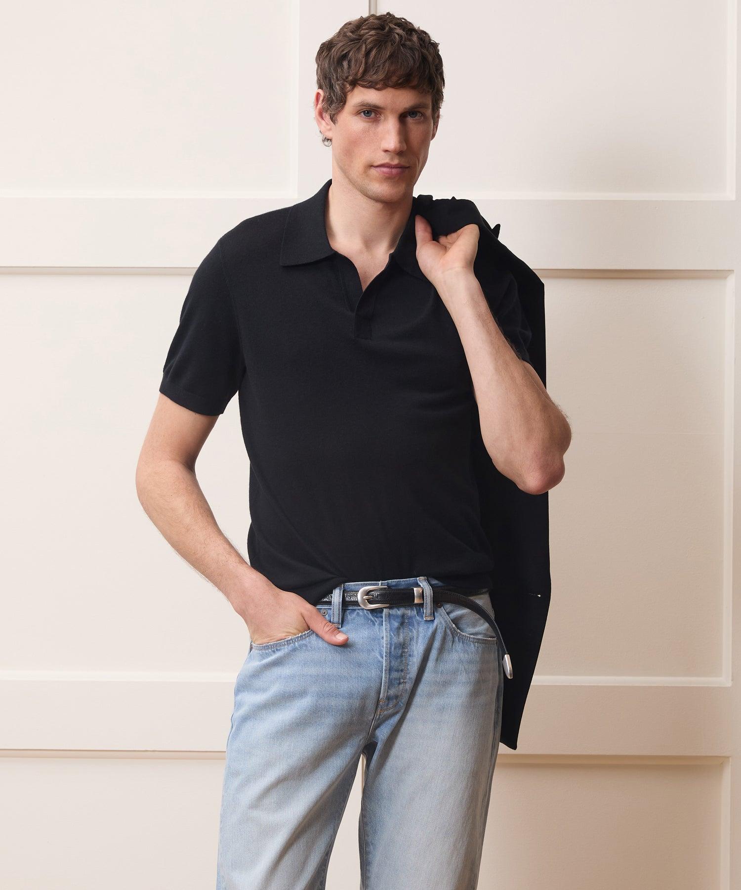 Silk-Cashmere Montauk Sweater Polo Product Image