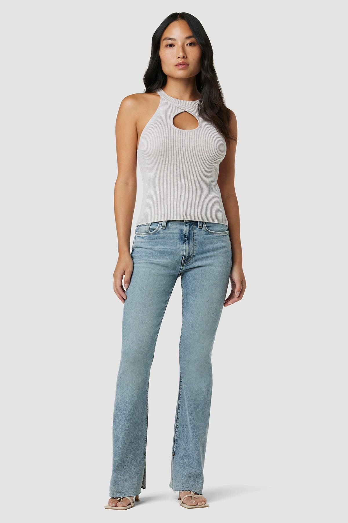 Barbara High-Rise Bootcut Petite Jean w/ Split Hem Female Product Image