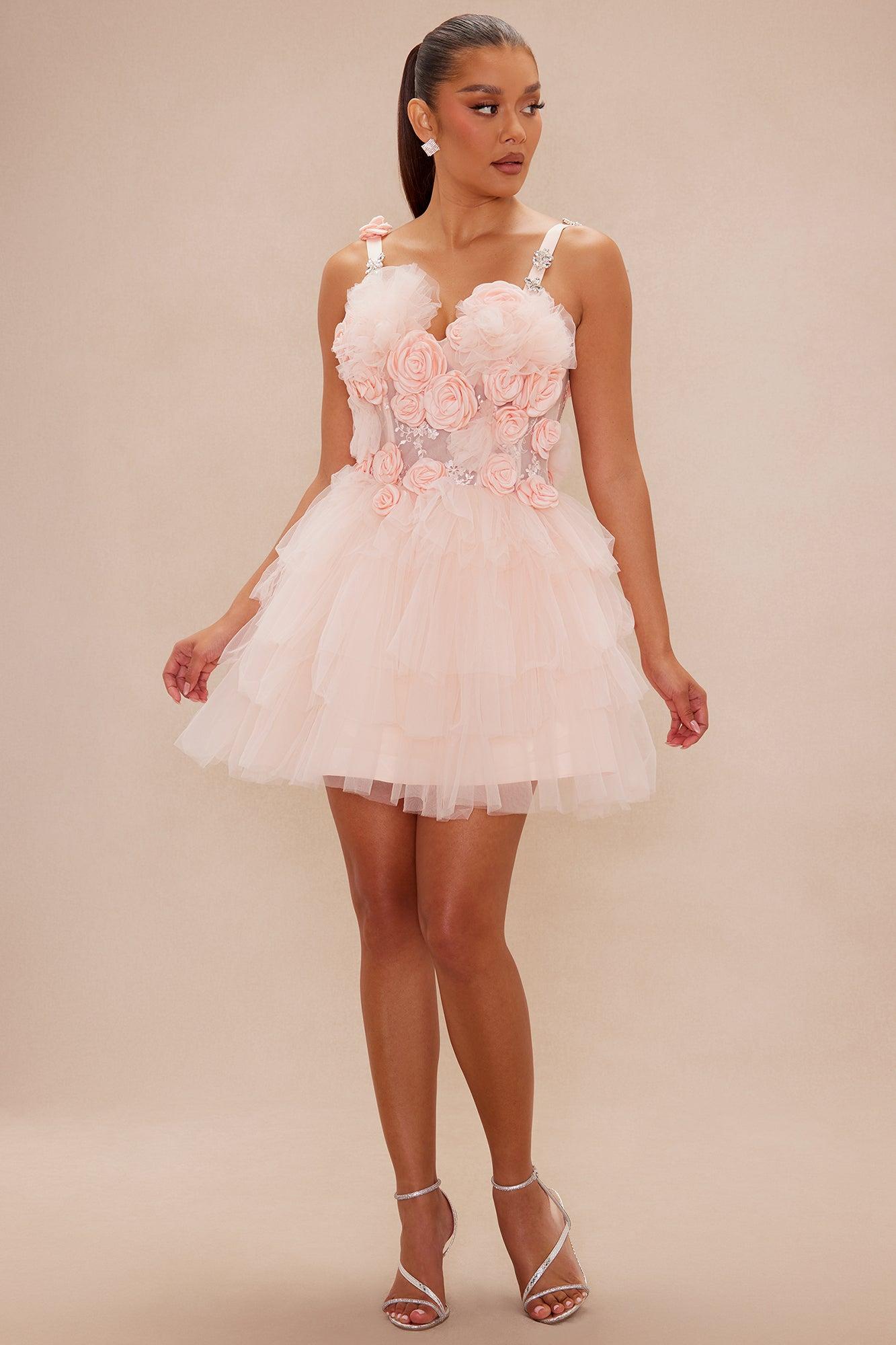 Colette Tulle Mini Dress - Blush Female Product Image