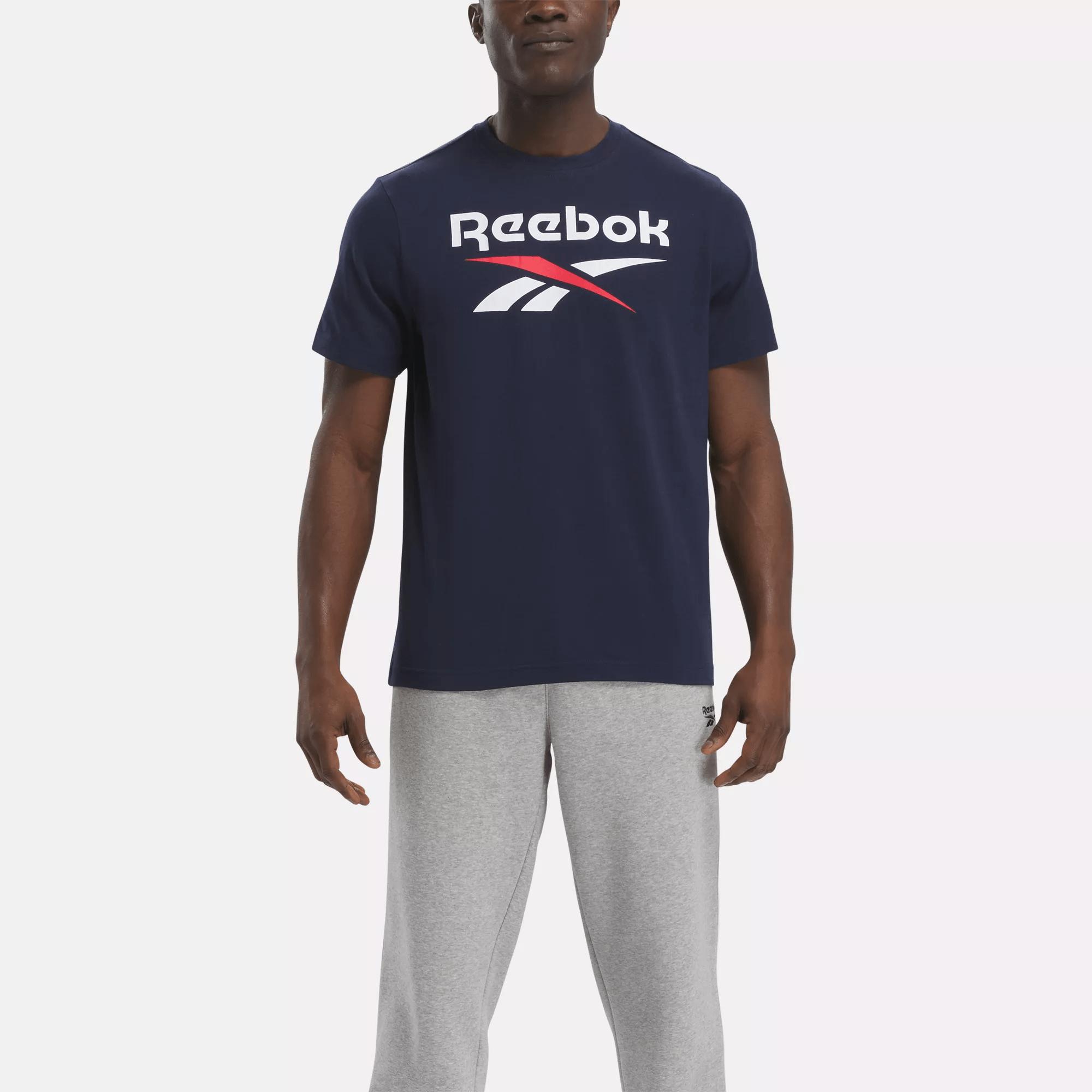 Men's Reebok Identity Big Stacked Logo T-Shirt Male Product Image